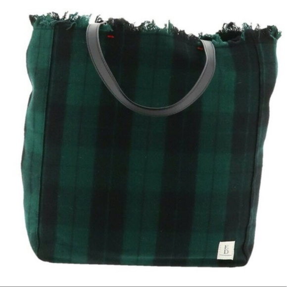 SPECIAL! Ellen DeGeneres Green Tartan Oax Oax Tote - Picture 2 of 4